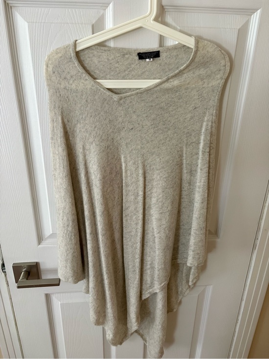Sweaters - Light Beige Cashmere Poncho